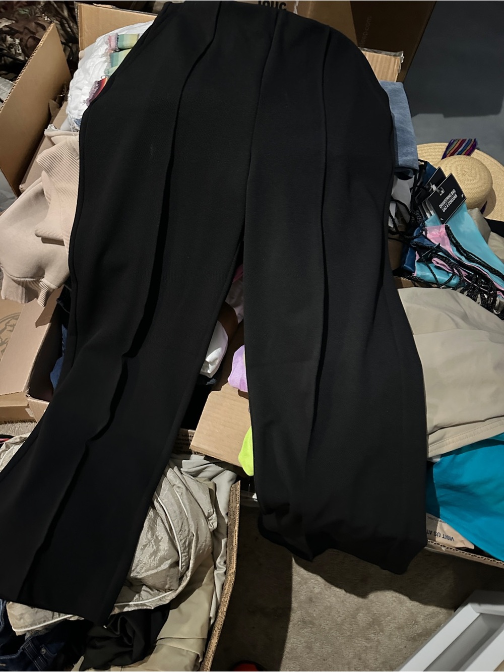 Black Women's Classic Straight-Leg Trousers